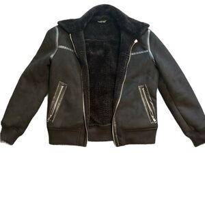 Zara Black Shearling Jacket